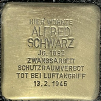 Stolperstein Alfred Schwarz